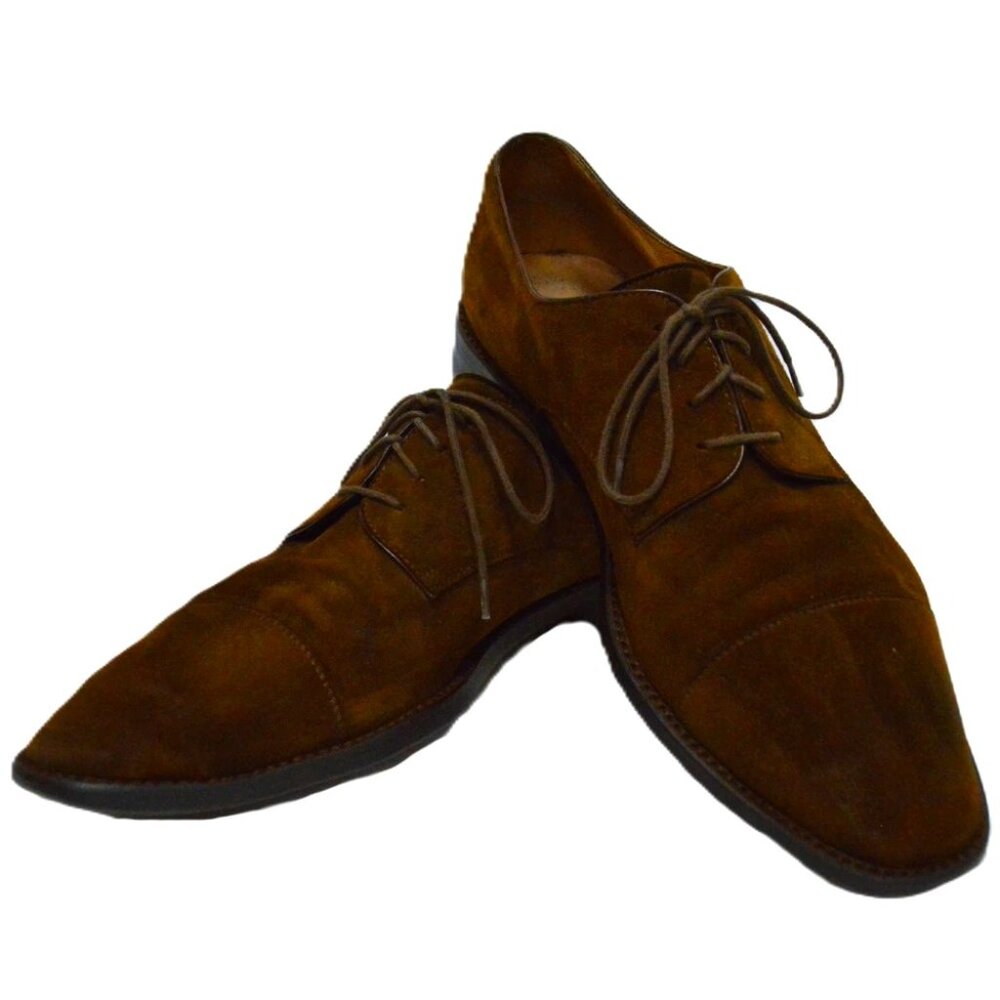 Gravati Cap-Toe Derby Brown Suede